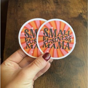 🎄 Retro Small Business Mama Circle Sticker